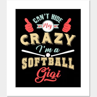 Hide Crazy Gigi Softball Player Posters and Art